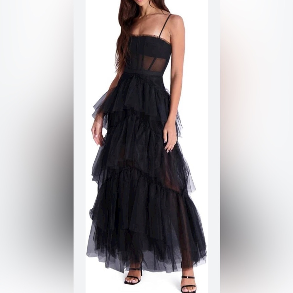 BCBG Corset Tulle Gown